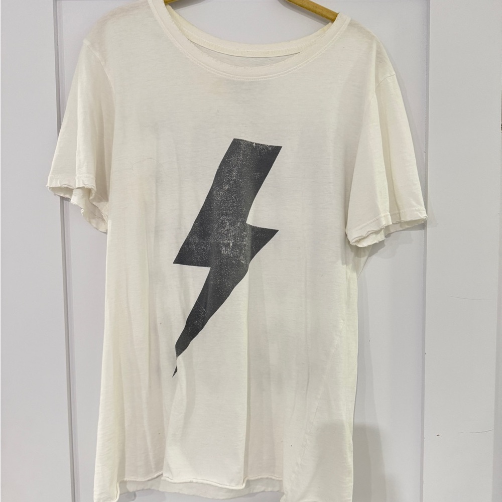 Karma AC/DC White Tee with Black Graphic